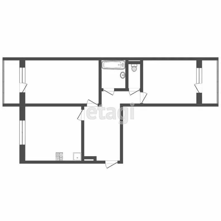2-комнатная квартира: Саранск, улица Тани Бибиной, 1/8 (62 м) - Фото 1