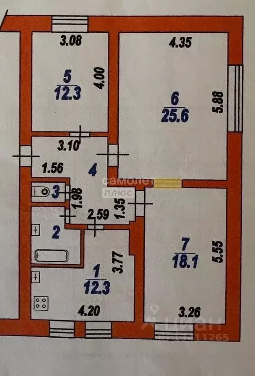 3-к кв. Ивановская область, Иваново Микрорайон 14-е п/о, 1 (83.3 м) - Фото 1