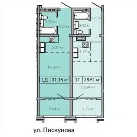 1-к кв. Иркутская область, Иркутск Байкальская ул., 91 (28.2 м) - Фото 0