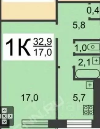 1-к кв. Нижегородская область, Нижний Новгород ул. Гаугеля, 28 (32.9 ... - Фото 2