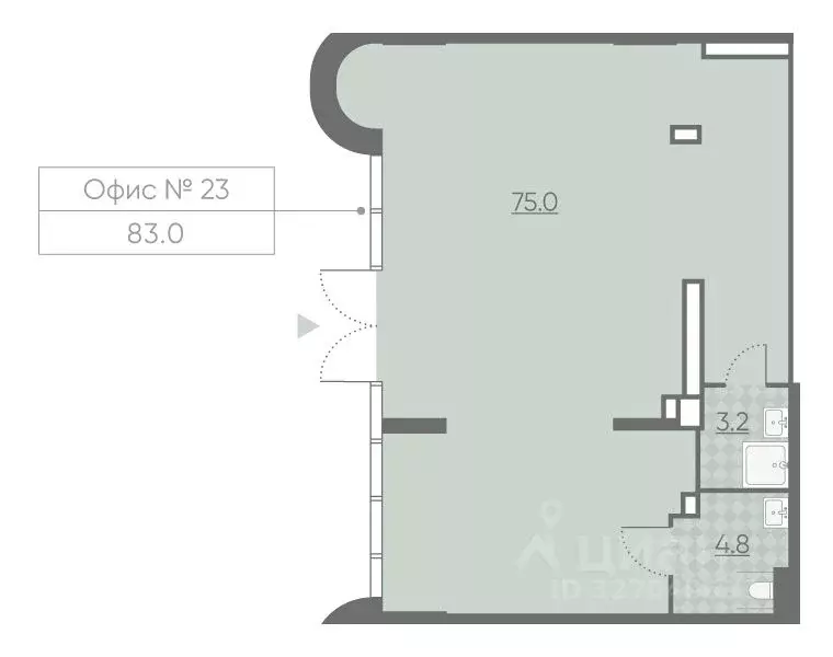 Помещение свободного назначения в Москва Марк жилой комплекс, к3 (83 ... - Фото 1