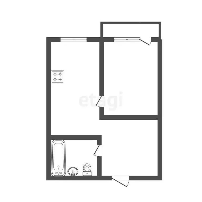 2-комнатная квартира: Иркутск, Байкальская улица, 319 (43.1 м) - Фото 1