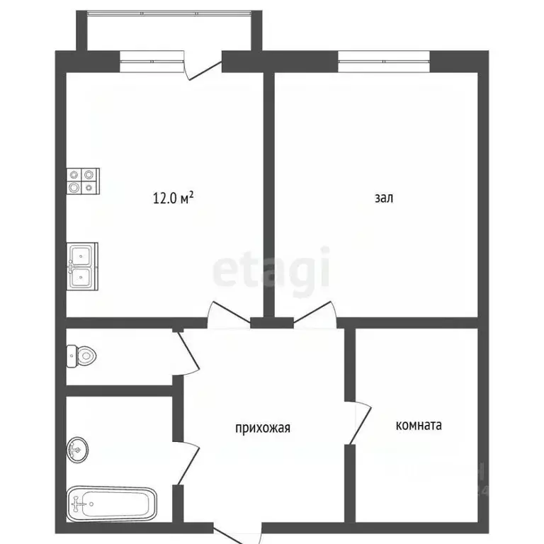 1-к кв. Нижегородская область, Нижний Новгород Кузнечихинская ул., 37 ... - Фото 2