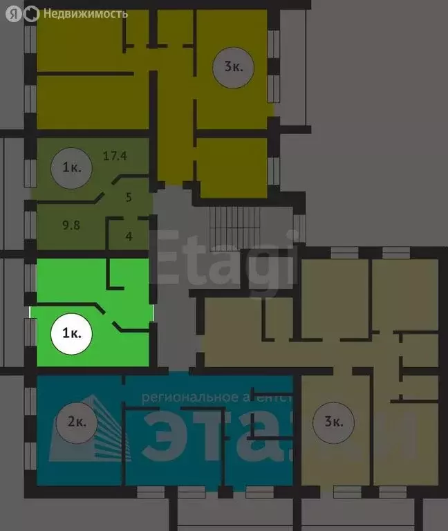 1-комнатная квартира: Энгельс, улица Марины Расковой, 8А (35.7 м) - Фото 1