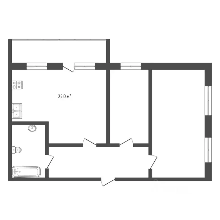 2-к кв. Тюменская область, Тюмень ул. Максима Горького, 10 (73.9 м) - Фото 1