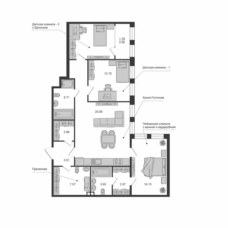 Продаётся 3-к квартира, 95.9 м - Фото 1