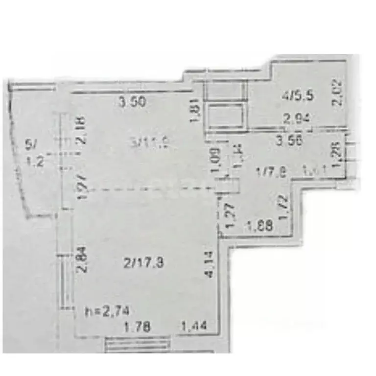 Студия Пермский край, Пермь ул. Карпинского, 110А (44.2 м) - Фото 1