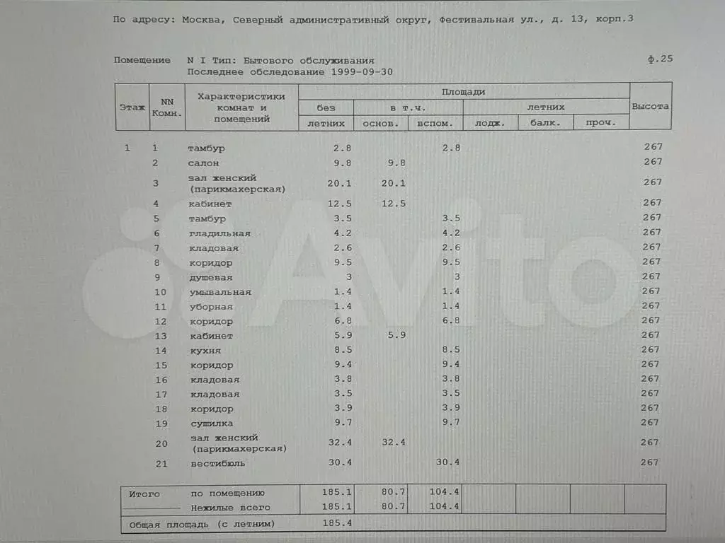 Сао г. Москва, ул. Фестивальная д.13 корп 3, 180 к - Фото 0