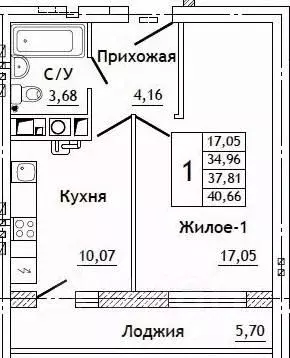 1-к кв. Смоленская область, Смоленский муниципальный округ, д. ... - Фото 0