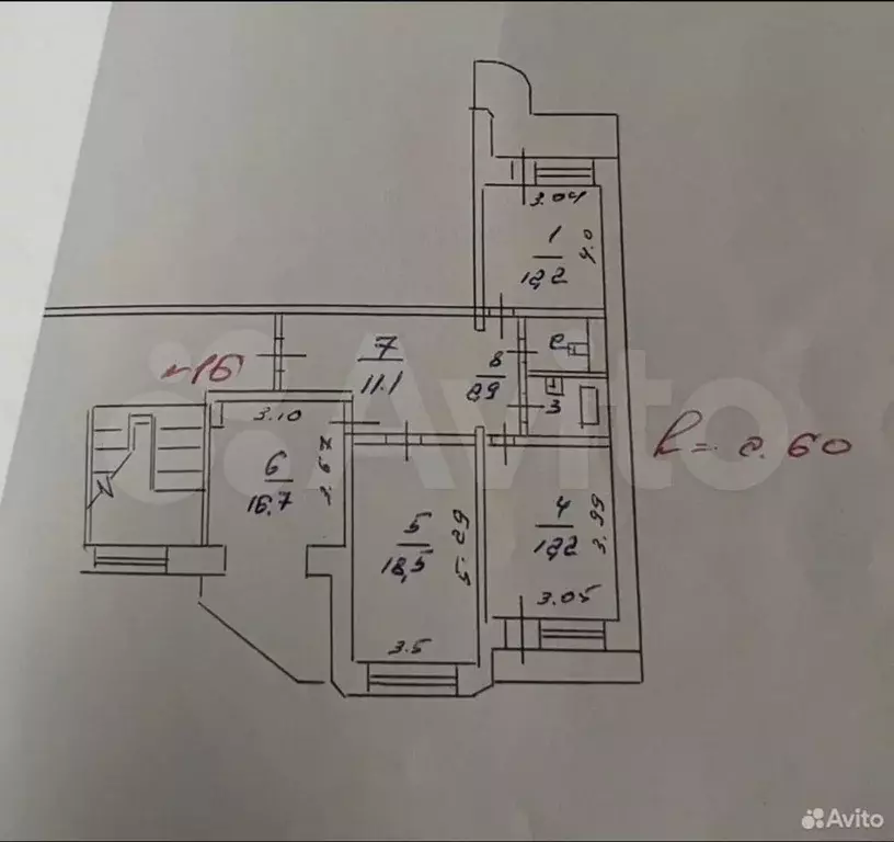 3-к. квартира, 85 м, 4/9 эт. - Фото 0