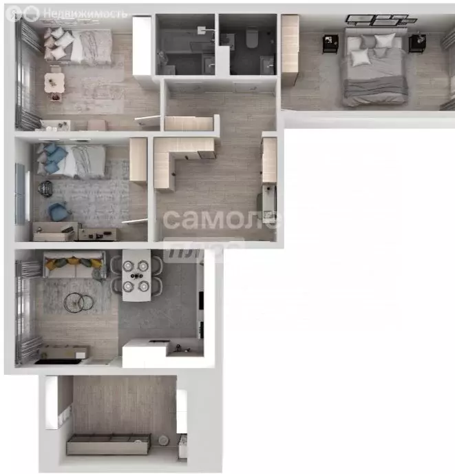 4-комнатная квартира: Липецк, улица Перова, 2Д (91.18 м) - Фото 2