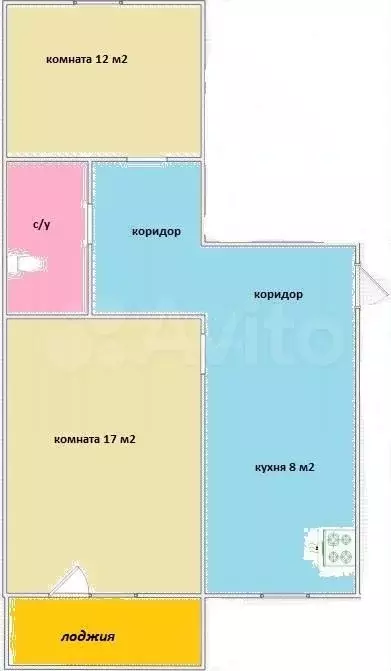 2-к. квартира, 54,1 м, 3/5 эт. - Фото 0