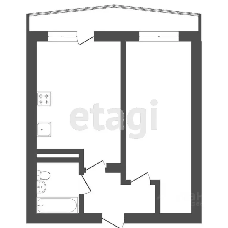 1-к кв. Тюменская область, Тюмень ул. Дмитрия Менделеева, 7 (48.6 м) - Фото 0