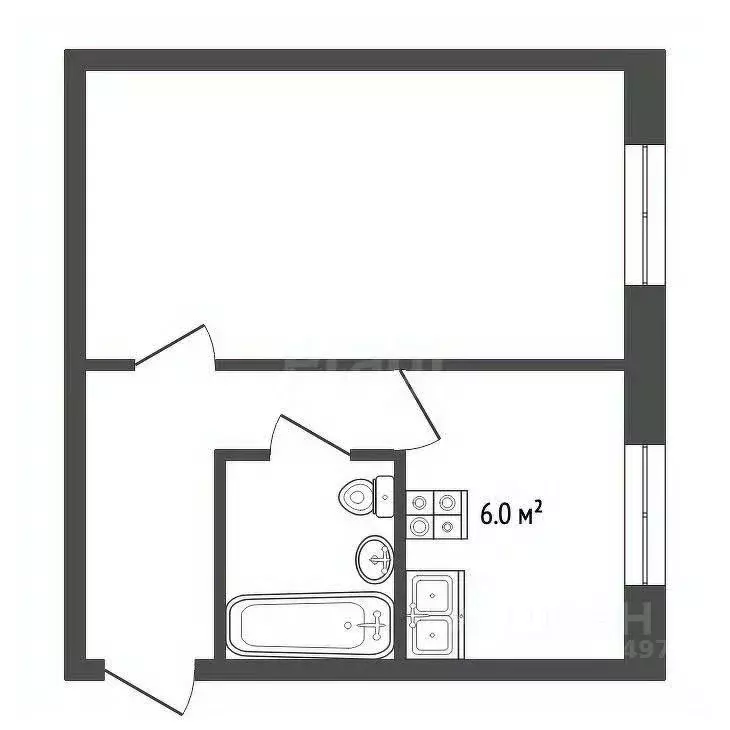1-к кв. Московская область, Серпухов ул. Захаркина, 17 (32.2 м) - Фото 2