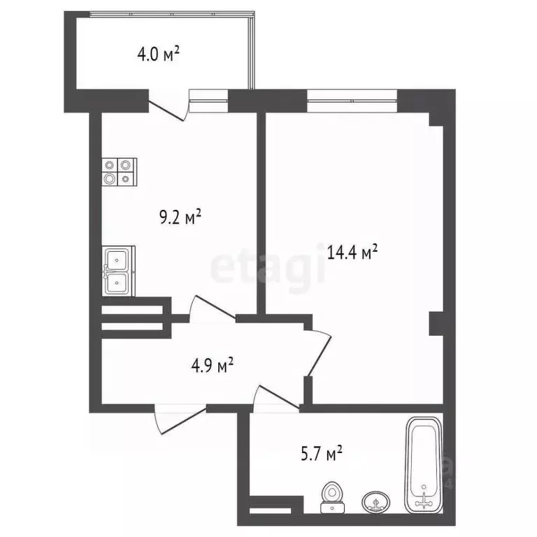 1-к кв. Севастополь ул. Токарева, 18Дк1 (34.4 м) - Фото 1