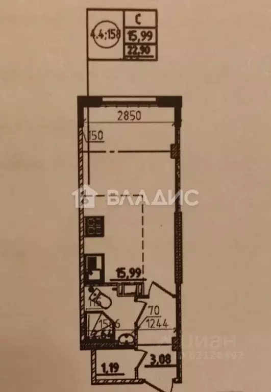 Студия Ленинградская область, Мурино Всеволожский район, ул. Шоссе в ... - Фото 2