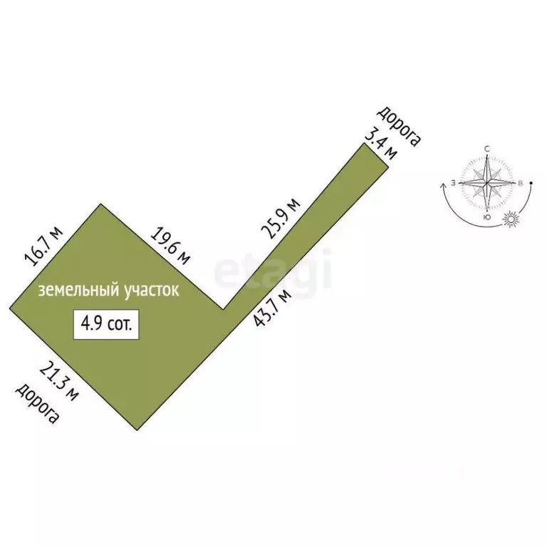 Участок в Ростовская область, Азов Азовский район, Московская ул. (4.8 ... - Фото 2
