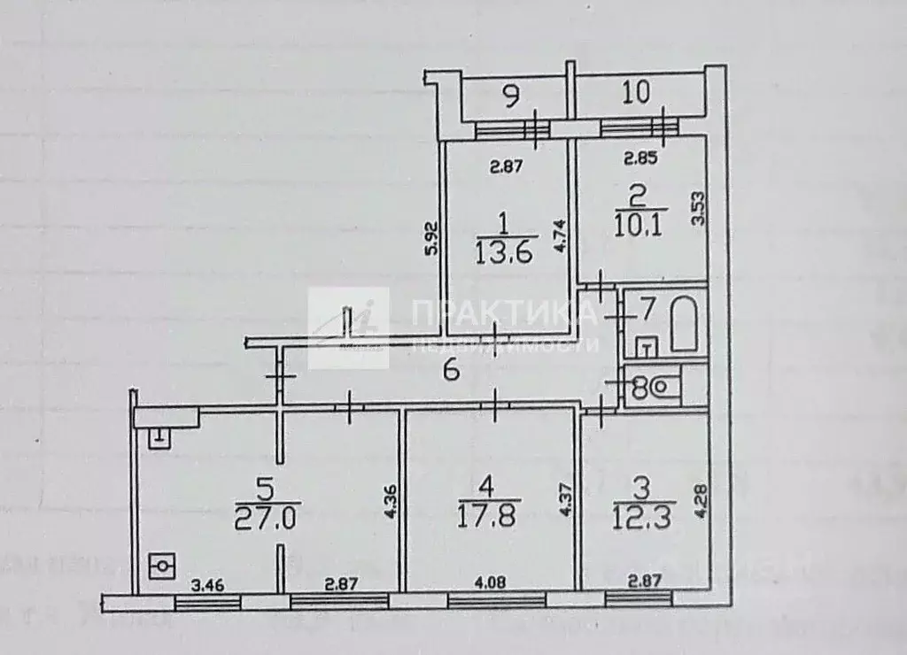 4-к кв. Московская область, Красногорск городской округ, пос. Истра 21 ... - Фото 2