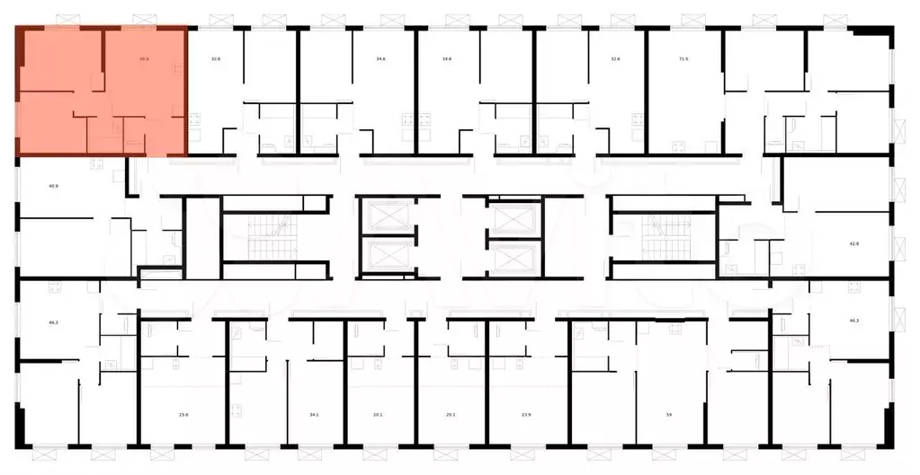 2-к. квартира, 48,8 м, 22/33 эт. - Фото 1