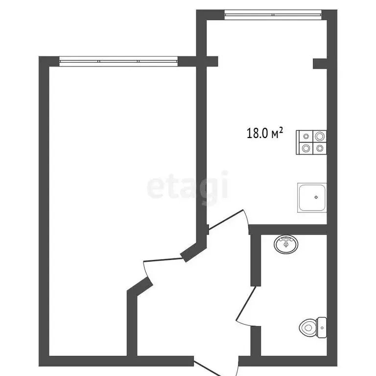 1-комнатная квартира: Нальчик, улица Тарчокова, 29 (49.7 м) - Фото 0
