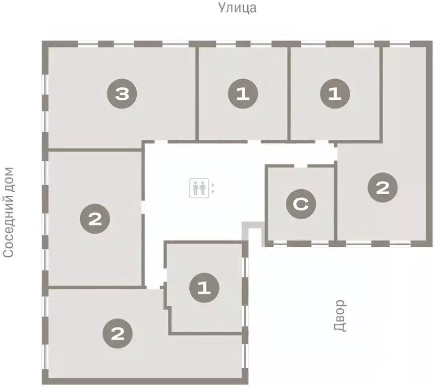 2-к кв. Курганская область, Курган Центральный жилрайон, Дом Кино ... - Фото 2