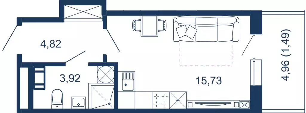 Квартира-студия: Сестрорецк, улица Инструментальщиков, 18 (25.96 м) - Фото 0