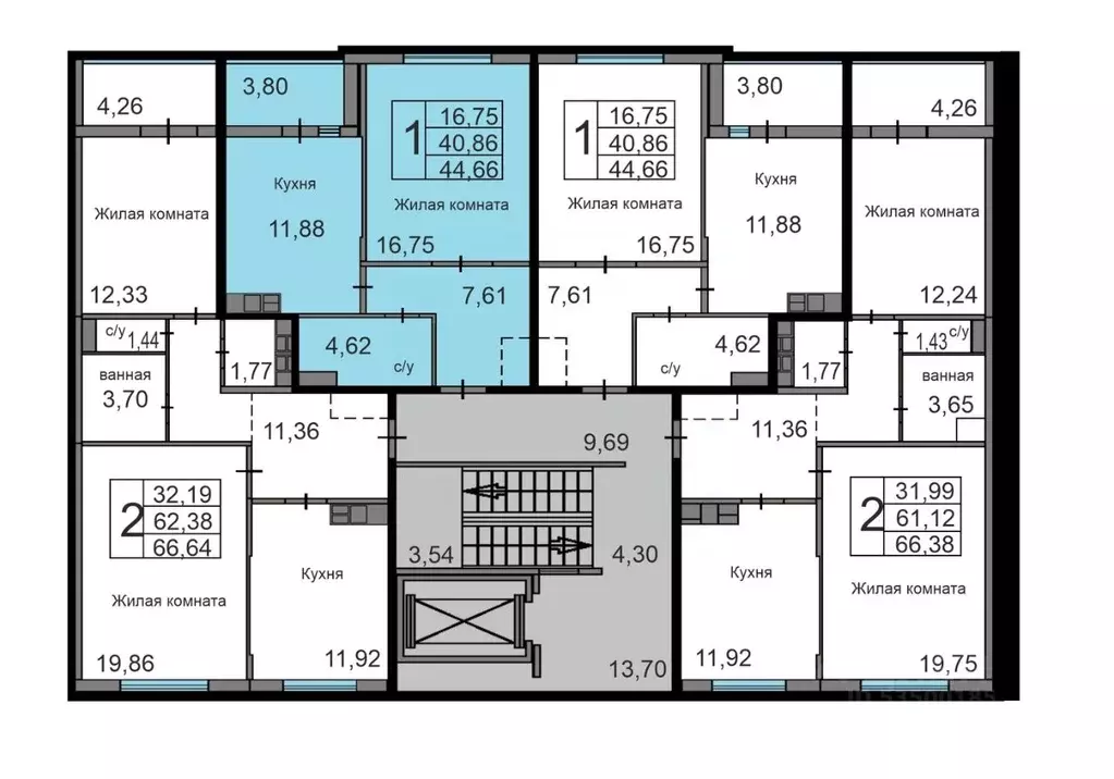 1-к кв. Калужская область, Калуга ул. Минская, 2 (44.66 м) - Фото 1