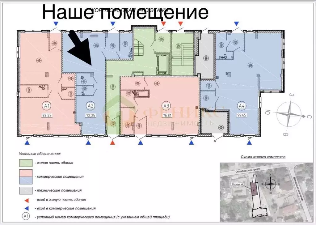 Помещение свободного назначения в Ленинградская область, Всеволожск ... - Фото 1