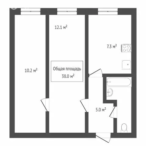 2-комнатная квартира: Томск, проспект Ленина, 78/1 (51 м) - Фото 1