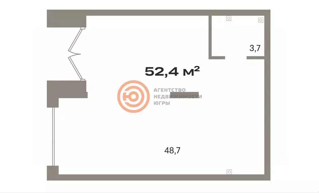 Помещение свободного назначения (52.4 м) - Фото 1