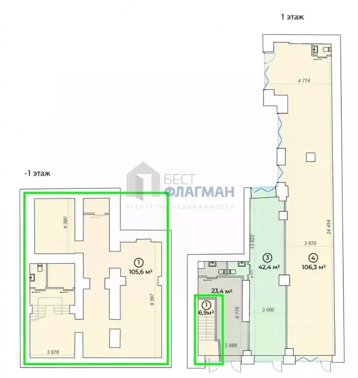 Помещение свободного назначения в Москва Большой Сухаревский пер., ... - Фото 2