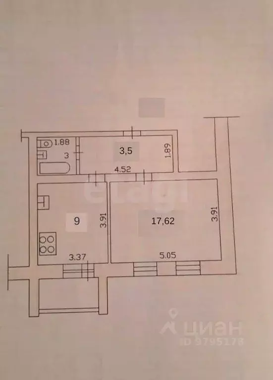 1-к кв. Татарстан, Казань ул. Бурхана Шахиди, 1/15 (32.0 м) - Фото 1