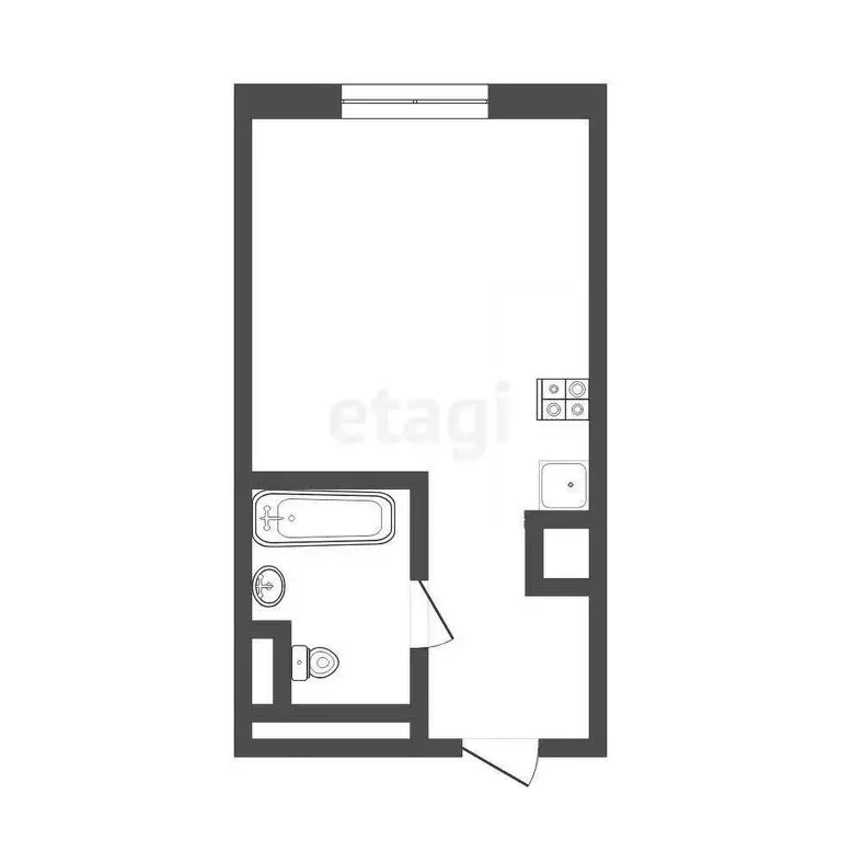 Квартира-студия: Тюмень, Ставропольская улица, 160 (23.8 м) - Фото 0