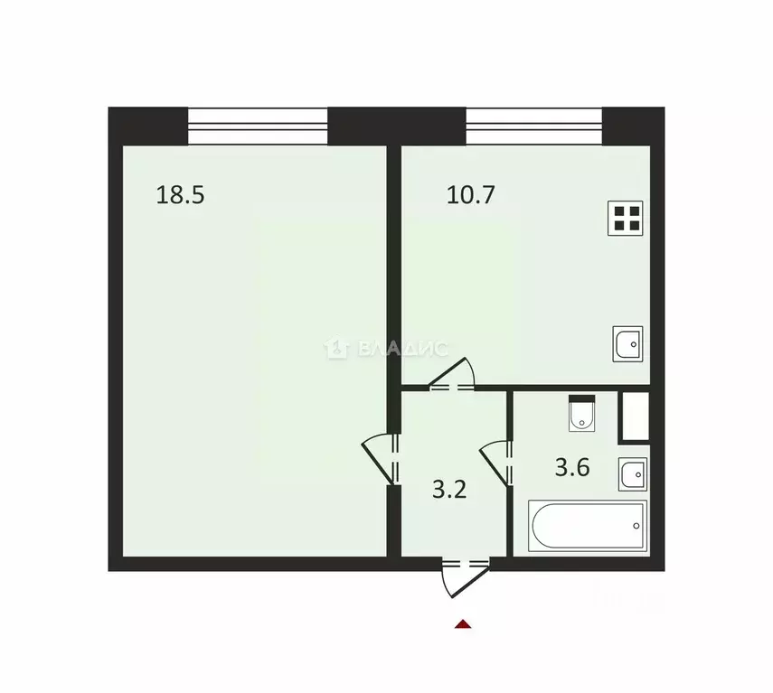 1-к кв. Московская область, Ленинский городской округ, пос. Битца ... - Фото 2