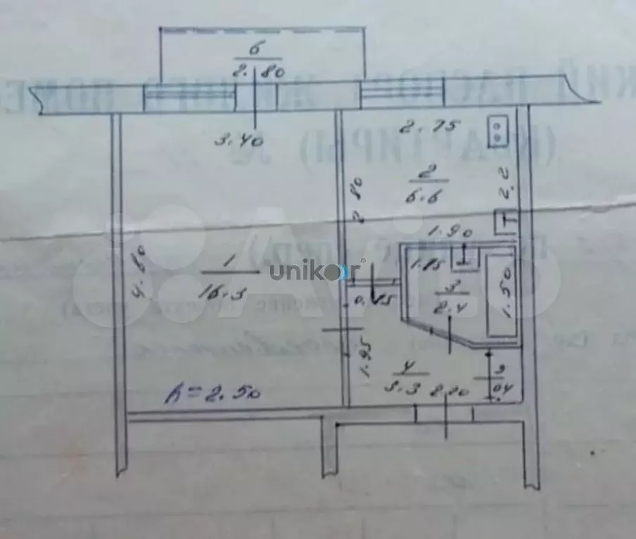 1-к. квартира, 29 м, 3/5 эт. - Фото 0