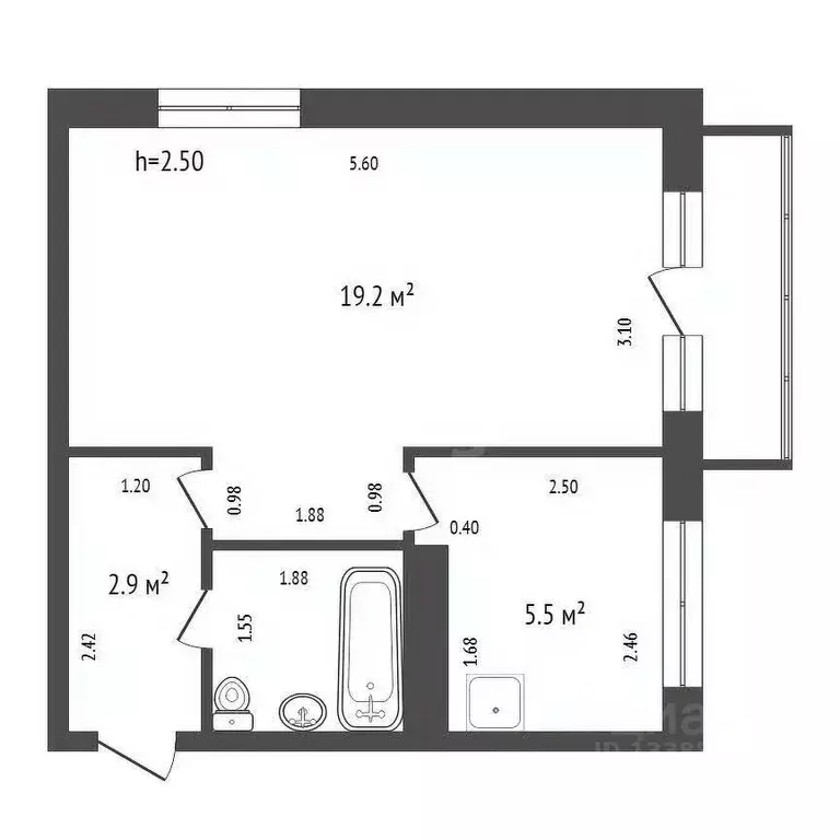 Студия Красноярский край, Красноярск Семафорная ул., 205а (30.5 м) - Фото 1