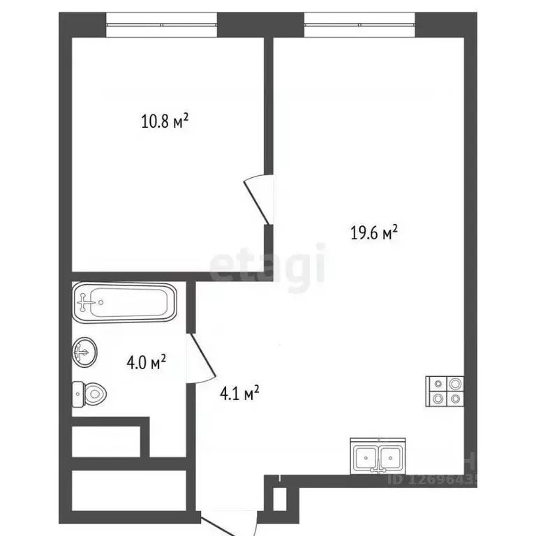 1-к кв. Москва Летная ул., 95Бк2 (38.5 м) - Фото 1