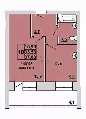 1-к кв. Хакасия, Абакан ул. Кирова, 185А (37.6 м) - Фото 2
