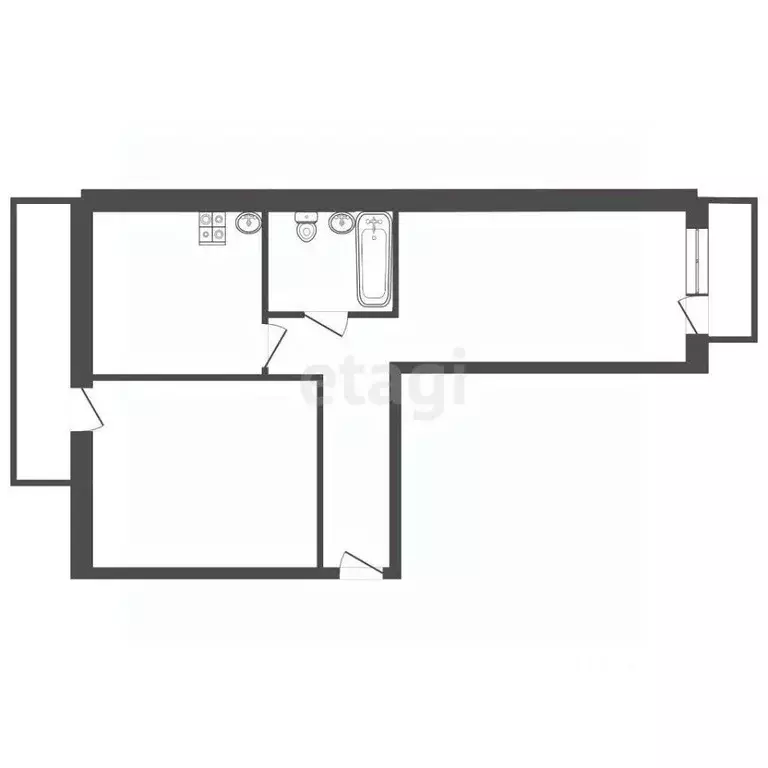 2-к кв. Иркутская область, Ангарск 32-й мкр, 4 (49.6 м) - Фото 1
