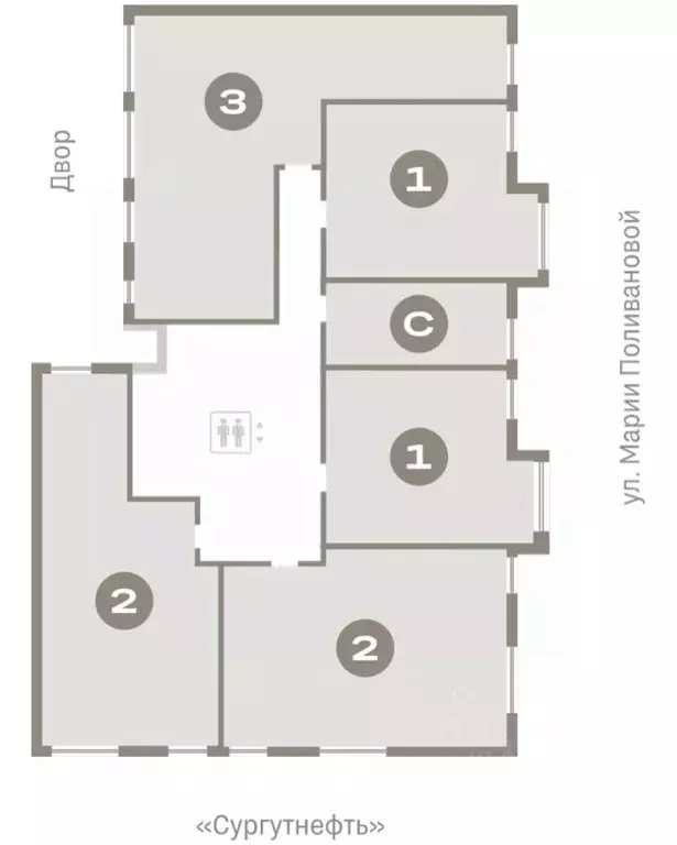 1-к кв. Ханты-Мансийский АО, Сургут 1-й мкр, Нефть жилой комплекс ... - Фото 2