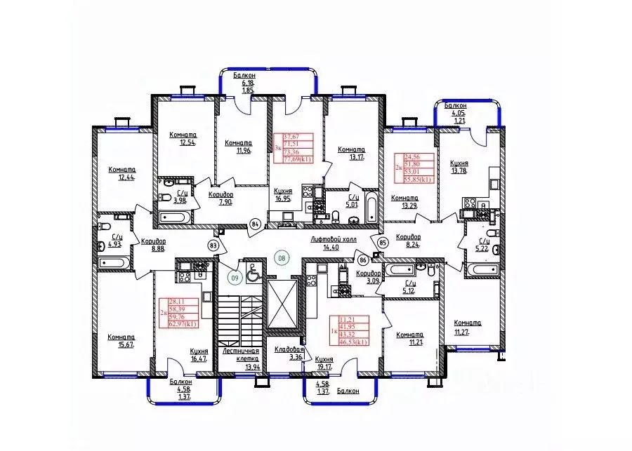 1-к кв. Калининградская область, Калининград ул. Дубовая Аллея (43.32 ... - Фото 2