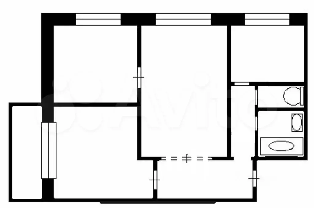 3-к. квартира, 48,8 м, 8/9 эт. - Фото 0