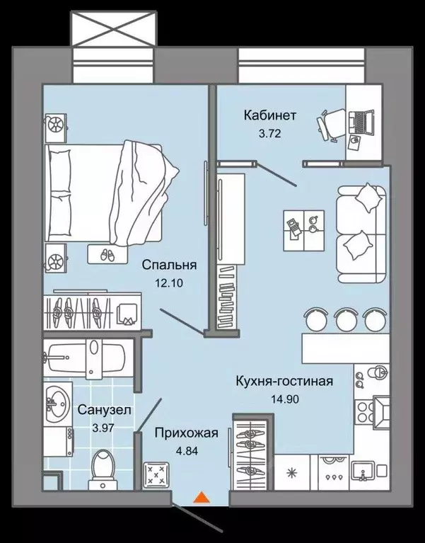 1-к кв. Свердловская область, Екатеринбург Широкая Речка мкр,  (40.0 ... - Фото 1