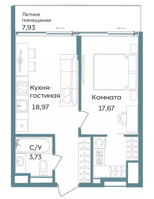 1-к кв. Крым, Саки ул. Морская (48.3 м) - Фото 1