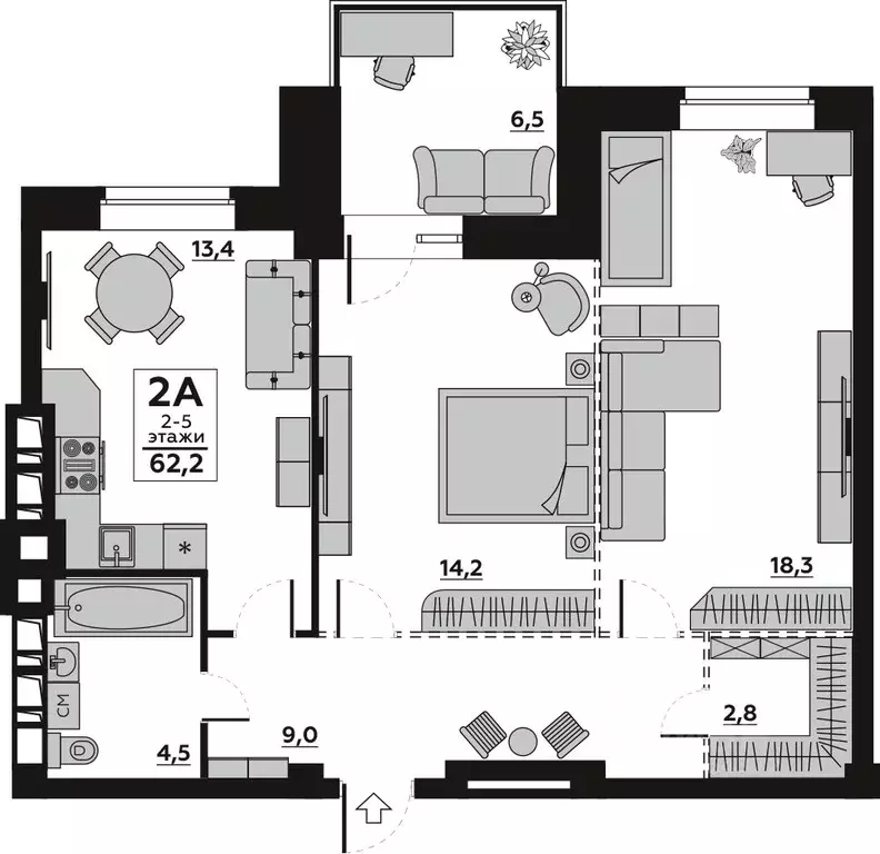 2-к кв. Волгоградская область, Волгоград пос. Ангарский, ул. ... - Фото 0