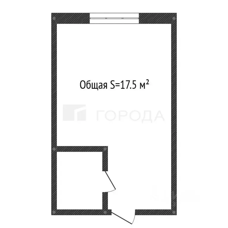 Студия Алтайский край, Барнаул ул. 40 лет Октября, 29А (17.5 м) - Фото 2