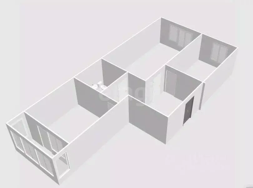 2-к кв. Сахалинская область, Холмск Капитанская ул., 5 (48.8 м) - Фото 2
