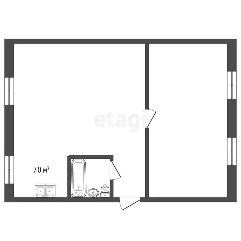 2-комнатная квартира: Качканар, 8-й микрорайон, 2 (62.9 м) - Фото 1