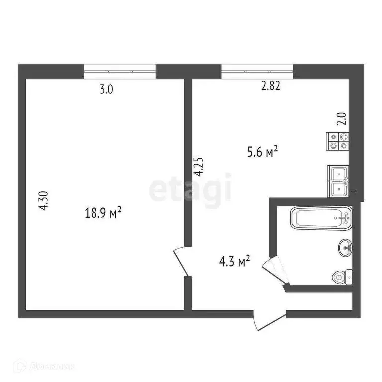 Продаётся 1-к квартира, 24.6 м - Фото 1