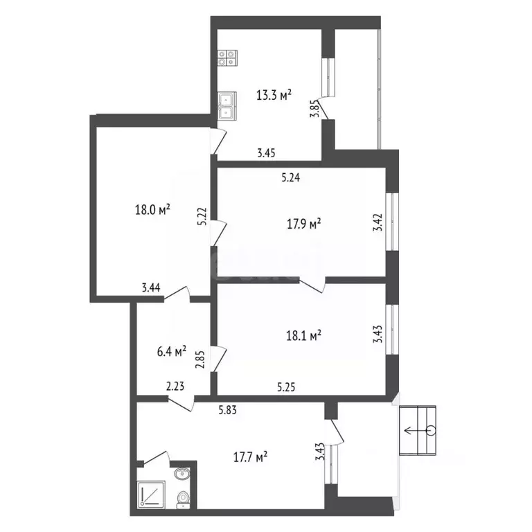 2-к кв. Калужская область, Калуга Анненки мкр, ул. Анненки, 40к1 (93.5 ... - Фото 2